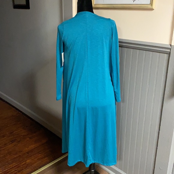 LuLaRoe Sarah Teal Open Front Cardigan - Picture 3 of 8